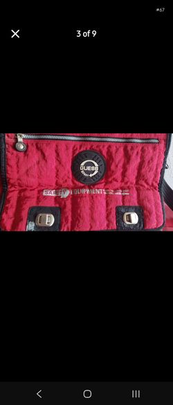 Vintage 90s Guess Sport High Technology Travel Bag Messenger Bag red Satchel