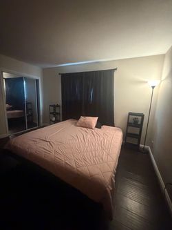 King bed frame and mattress