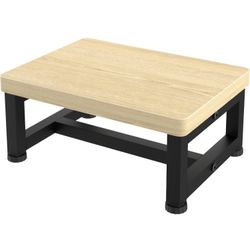 Step Stools for Adults Kids with Non-Slip Rubber Feet, Heavy Duty Wooden Stepping Stools