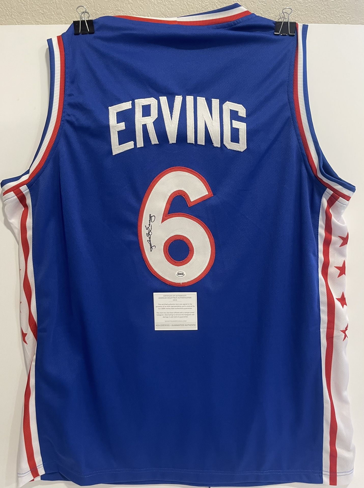 Julius Erving Philadelphia 76ers Signed Autograph Jersey With ACA COA