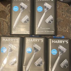 Harry’s Shaving Razor For Men With Metallic Craft Handle & 2 Refill - Lot Of 5 