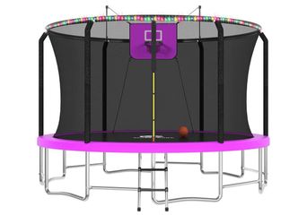 Brand new sealed in the box  Trampoline Outdoor 16FT Trampoline with Basketball Hoop and LED Lights, Recreational Trampolines for Kids and Adults with