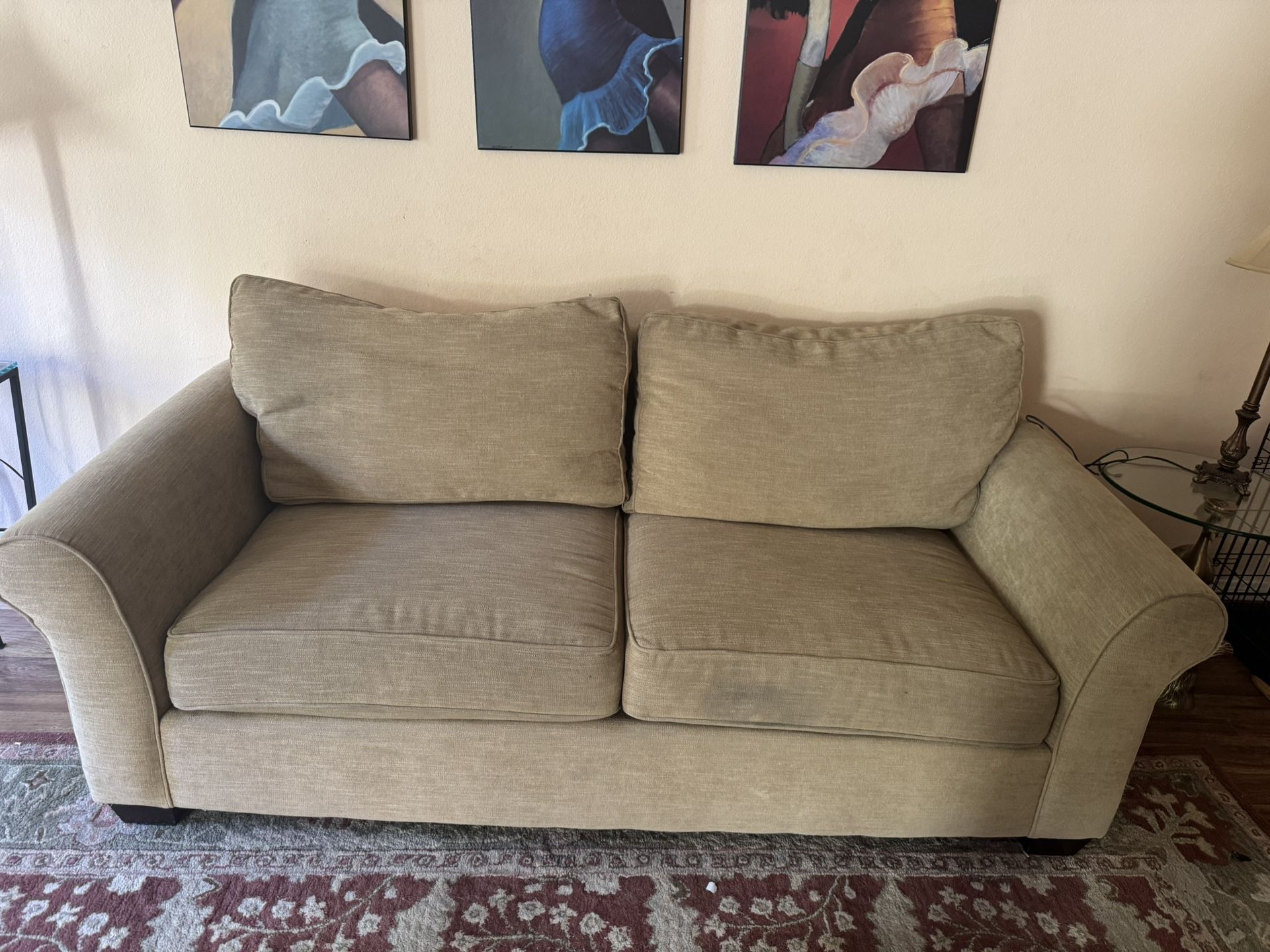 Pottery Barn Twill Gold Couch
