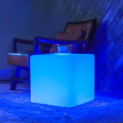 LOFTEK 16-inch LED Cube Lights: Rechargeable RGB Colors Changing Light with Remote Control,IP65 Waterproof LED Furniture Cube Chair Table Night Lighti