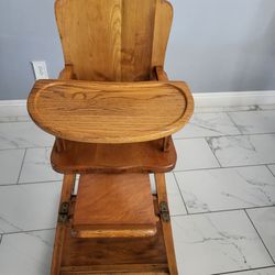 Antique  Ventage Covertible High Chair 