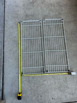 White Wire Shelving Panels – Set of 2