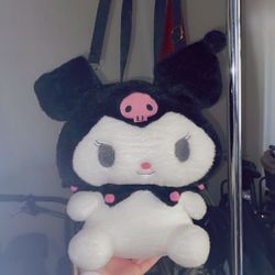 Kuromi Plushie / Makeshift Backpack 