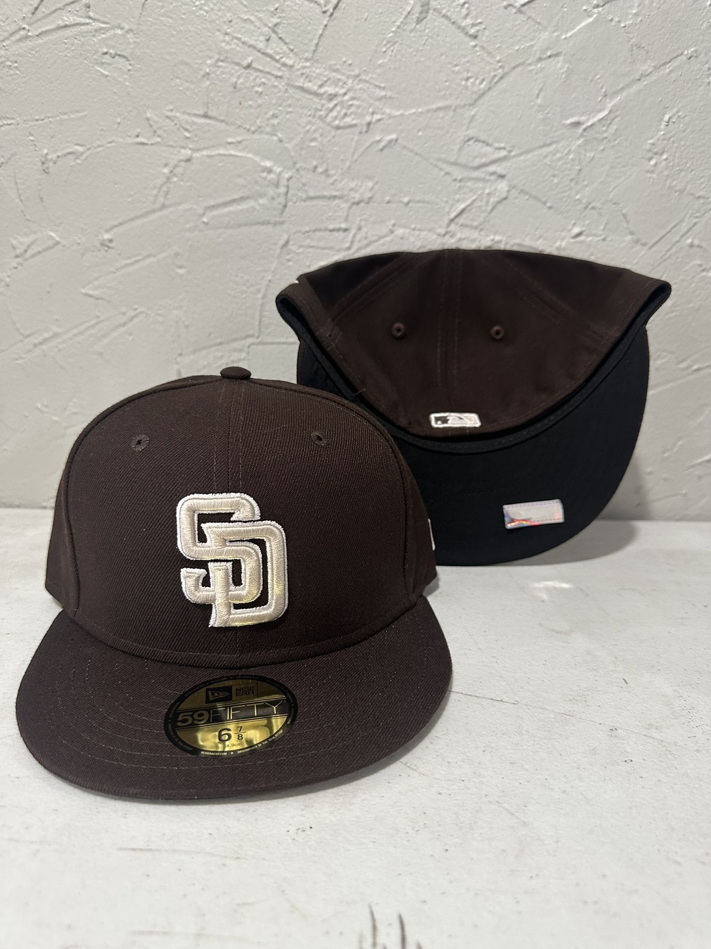 MLB New Era San Diego Padres Brown 59fifty Fitted Hats Size 6 78, Size 7, 7 3/8 And 7 1/2
