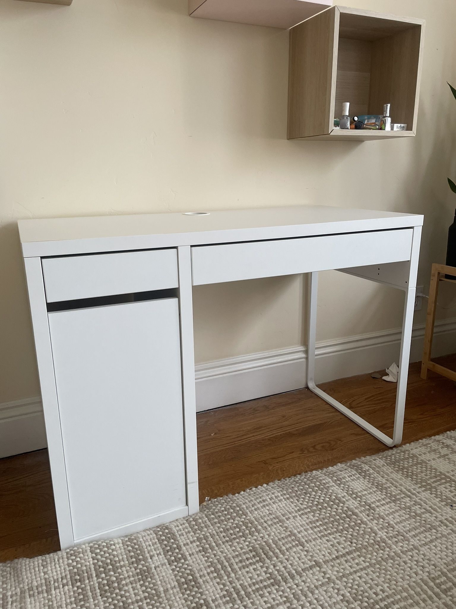White IKEA MICKE Desk