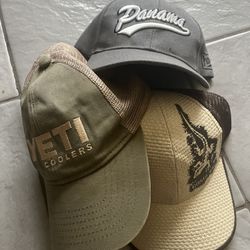 Set of 3 Caps - YETI, Panama, & Costa Rica