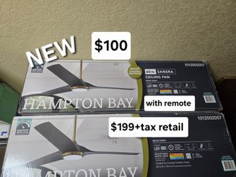 New 60"  hampton bay ceiling fan with remote $189+tax retail