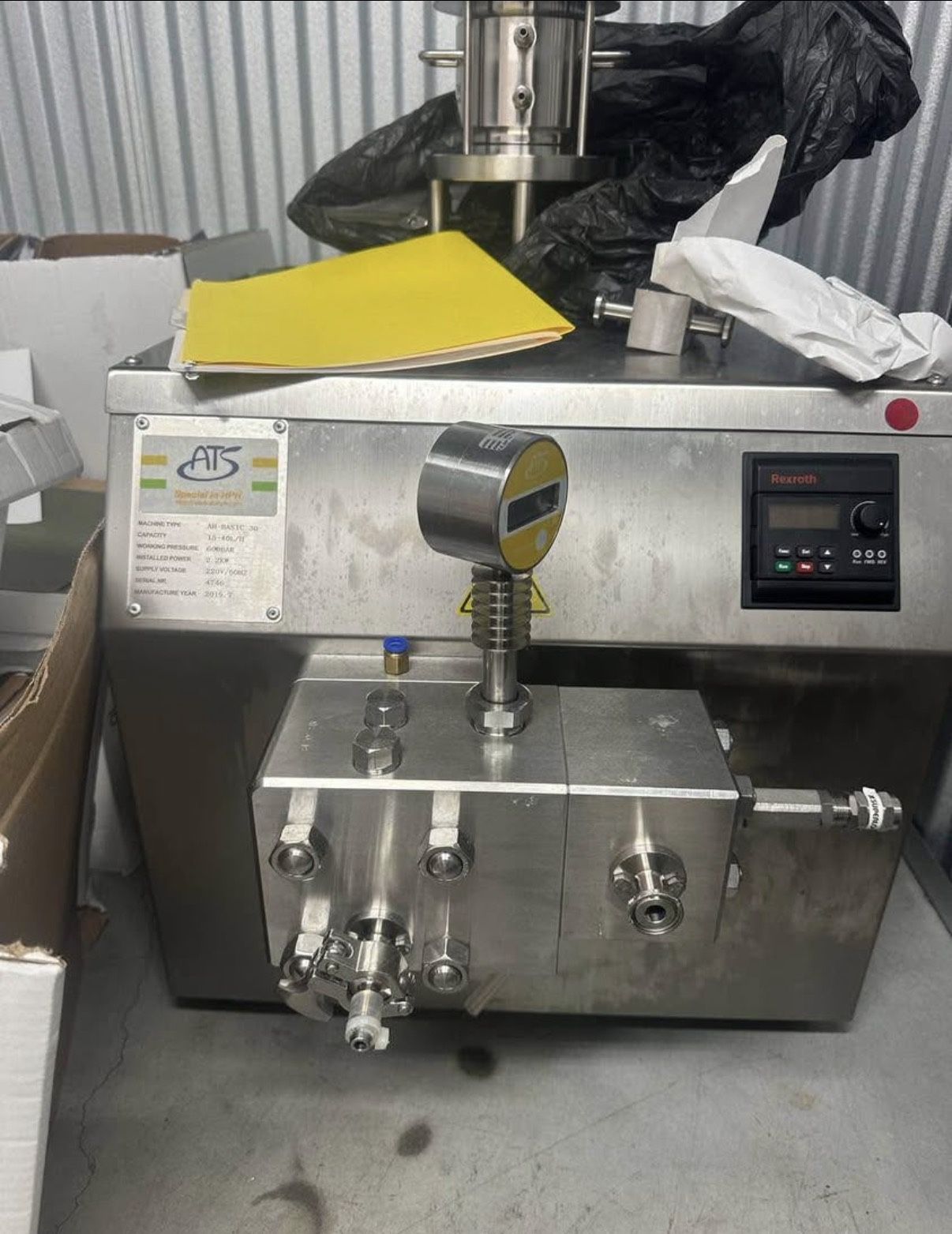 ATS AH-BASIC 30 High Pressure Homogenizer (Rexroth Control, 2000 bar)