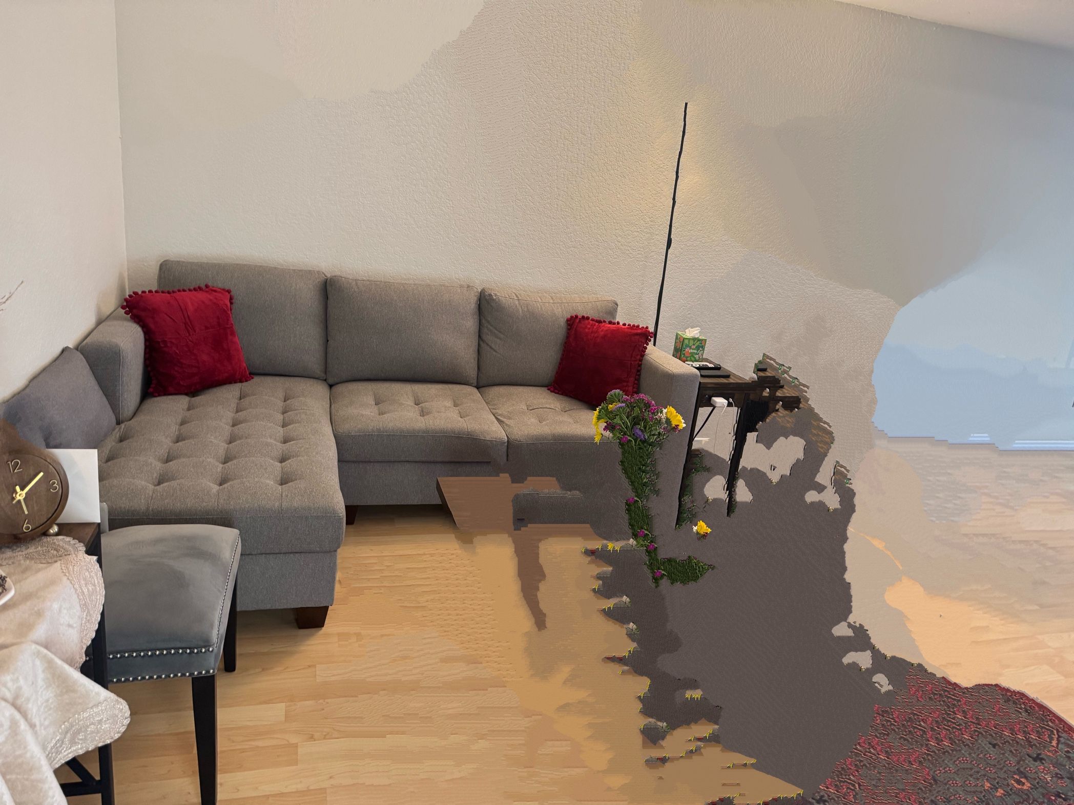 Grey Sectional Couch 