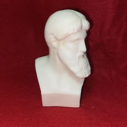 Vintage 4.75 Inch Alabaster Greek Zeus Imported From Greece (2 available)