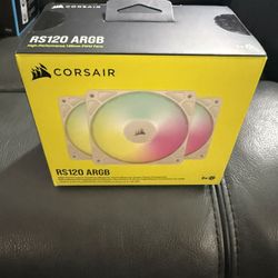 New Sealed Corsair Rs120 Argb 3 Pack Computer Case Fans