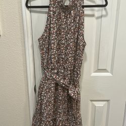 Floral Halter Neck Midi Dress