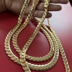 Handmade polished Miami Cuban necklace 14k premium stamped gold plated🔥🔥🔥