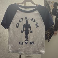 Golds gym navy blue cropped shirt