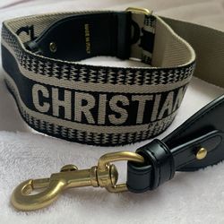 Christian Dior canvas printed bag strap only
