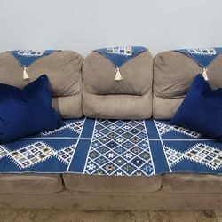 Comfy, Brown Sofa /couch For 3 People 