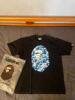 A Bathing Ape BAPE Blue Camo Ape Head Tee