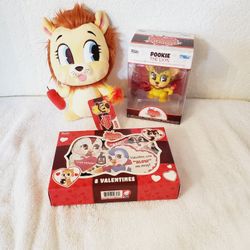 FUNKO Pookey the Lion Plush Vinyl Figure Cards Villainous Valentines Lot Paka