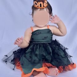 baby girl one year birthday outfit bats theme