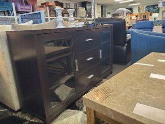 Dark Brown Sideboard Buffet Cabinet