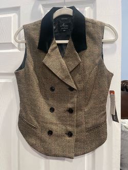 NWT vintage 90s Alanni by Donnybrook  100% wool Double-Breasted Wool Vest