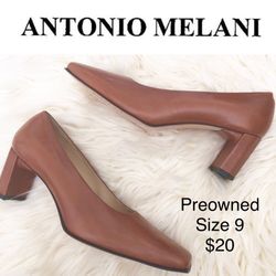 Antonio Melani Brown Heels Size 9