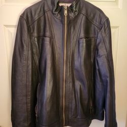 Leather Bomber Jacket 