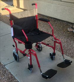 New Medline Lightweight Transport Wheelchair