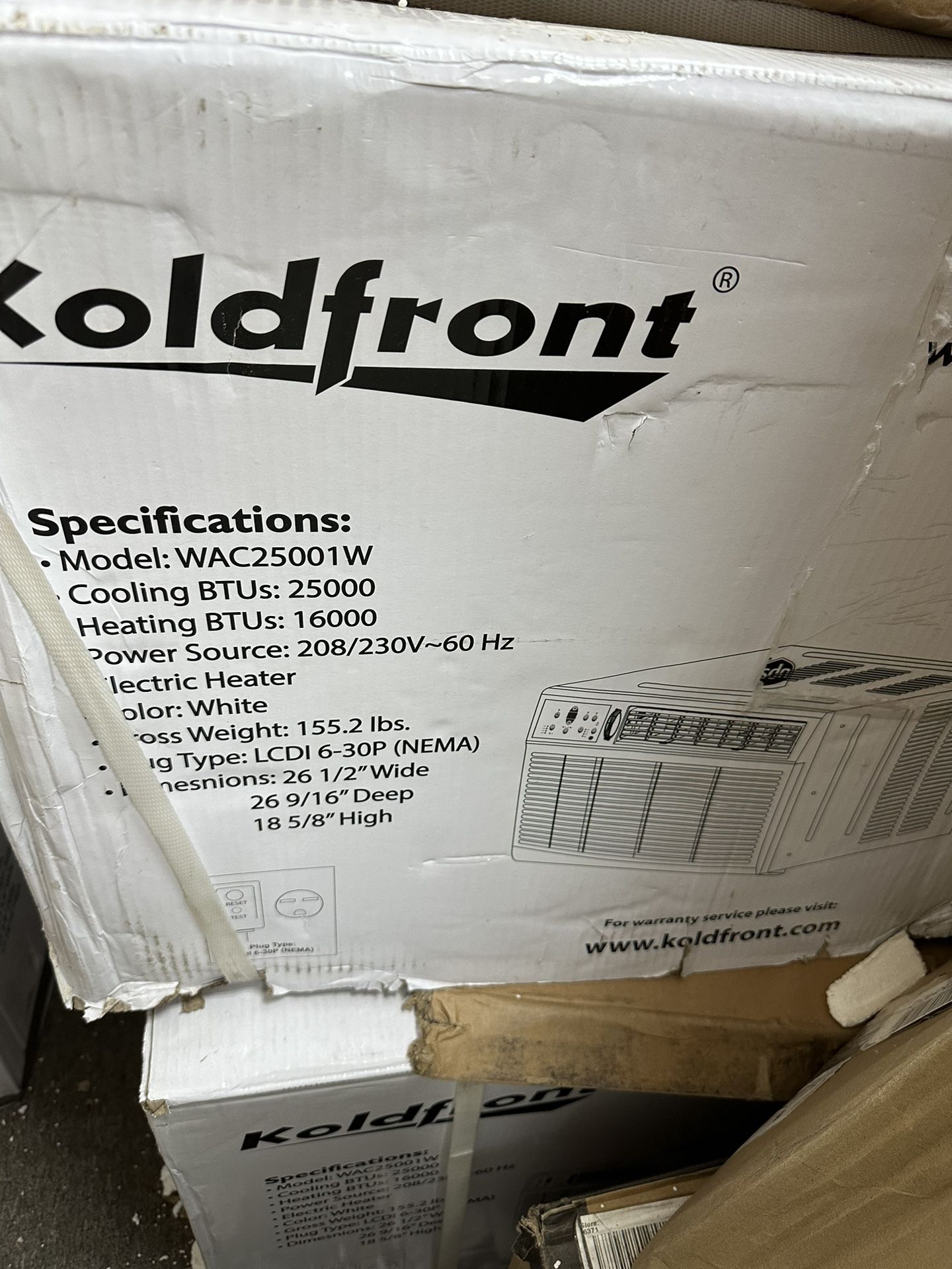 Koldfront Window  Air Conditioner 25000btu 