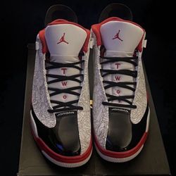 Air Jordan Dub Zero - White, True Red-Black