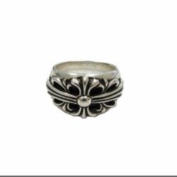 Chrome Hearts Floral Cross Ring Size 7.5