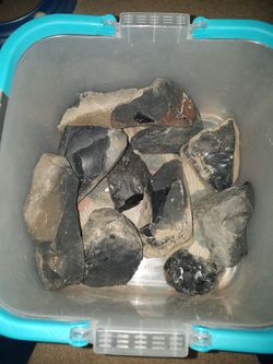 16 lbs of Raw Obsidian Stones