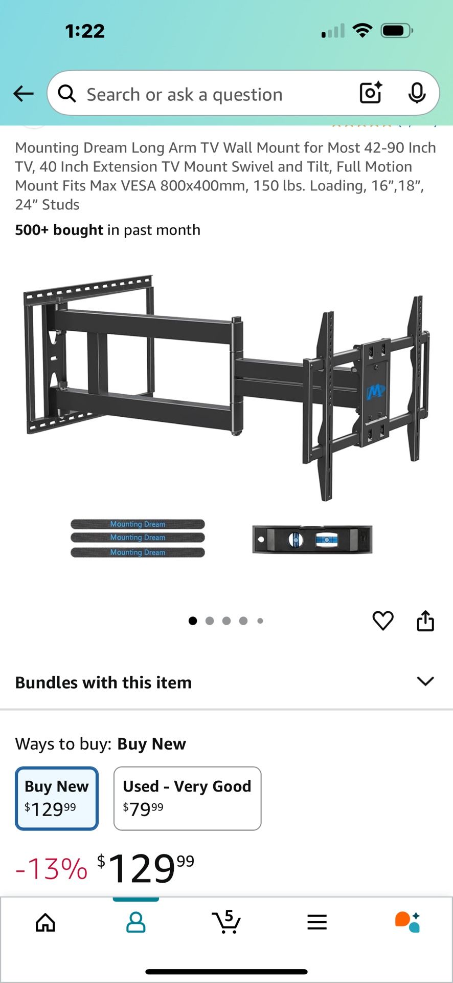 T.V Mount New