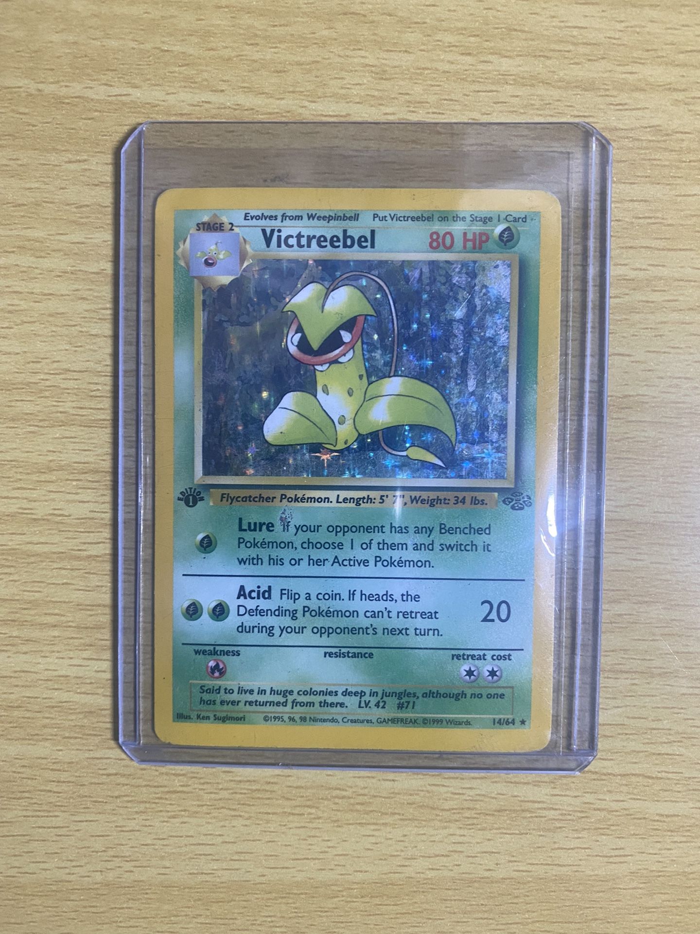 Victreebel First Edition Jungle Holo Pokemon Card 