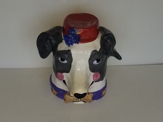 Porcelain dog treat container