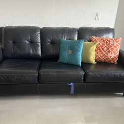 Queen Sofa Bed in Leather