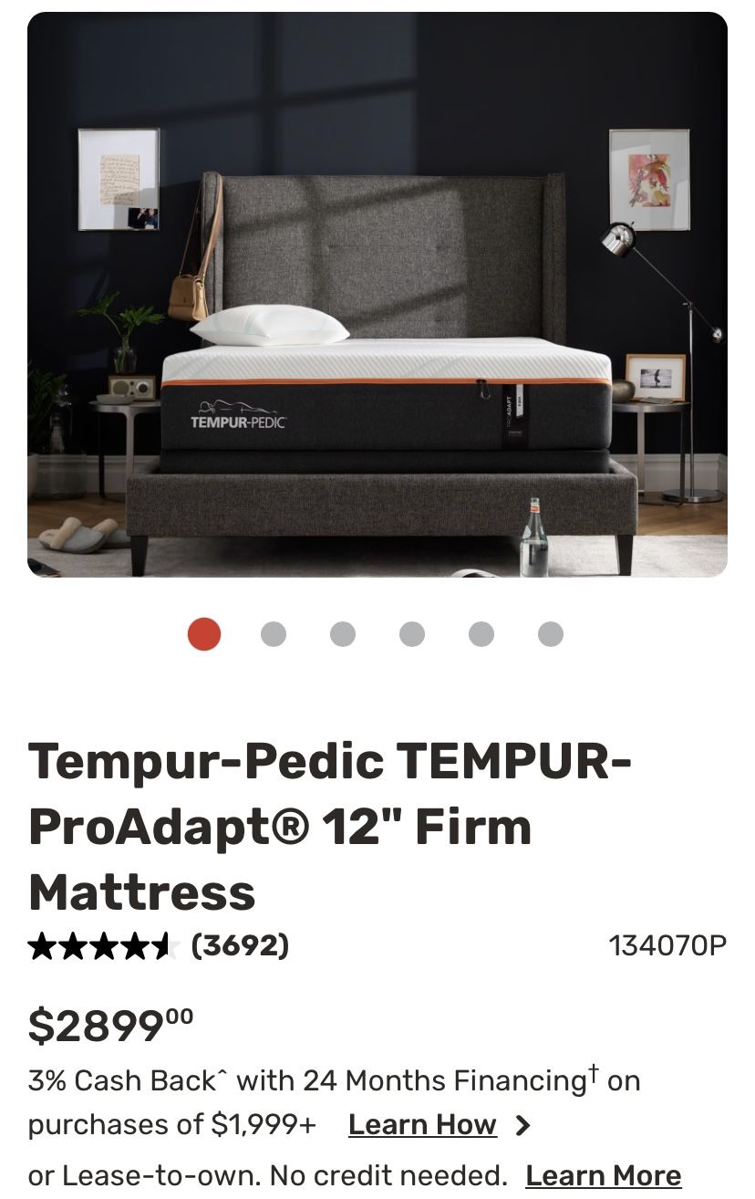 Tempur-Pedic Pro Adapt Firm 12 Inch Twin Extra Long Mattress And Luxury Adjustable Base! Brand New
