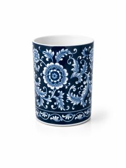 Blue & White Ceramic Planter/Vase – 8.5” Decorative Pot