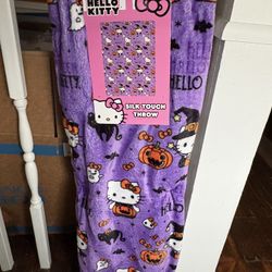 Pumpkin hello kitty blanket