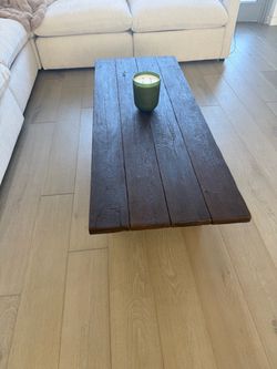 Hardwood coffee table mocha dark heavy duty