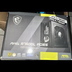 MSI MAG A750GL PCIE5, Fully Modular Compact Gaming 750W Power Supply