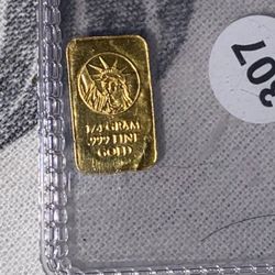 1/4 G Gold Bar