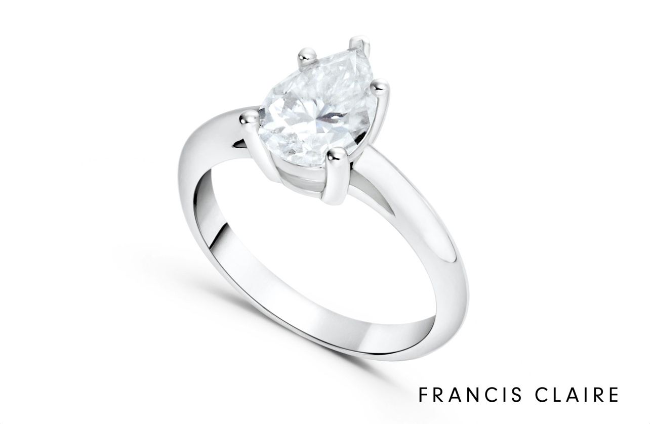 Francis Claire Lyra Moissanite Ring - 1.70 Carat DEF - Color Gemstone