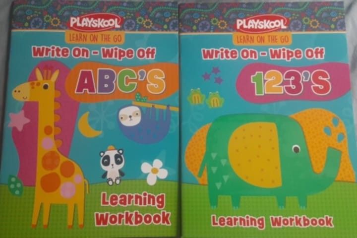 Set Of 2 New Playskool Write And Erase Learning Activity Books