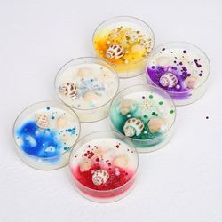 Seashell Scented Candles with Crystal Embellishments - 6 Different Scents 