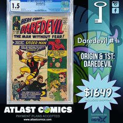Daredevil #1 CGC 1.5 // Origin & 1st Appearance of Daredevil 
